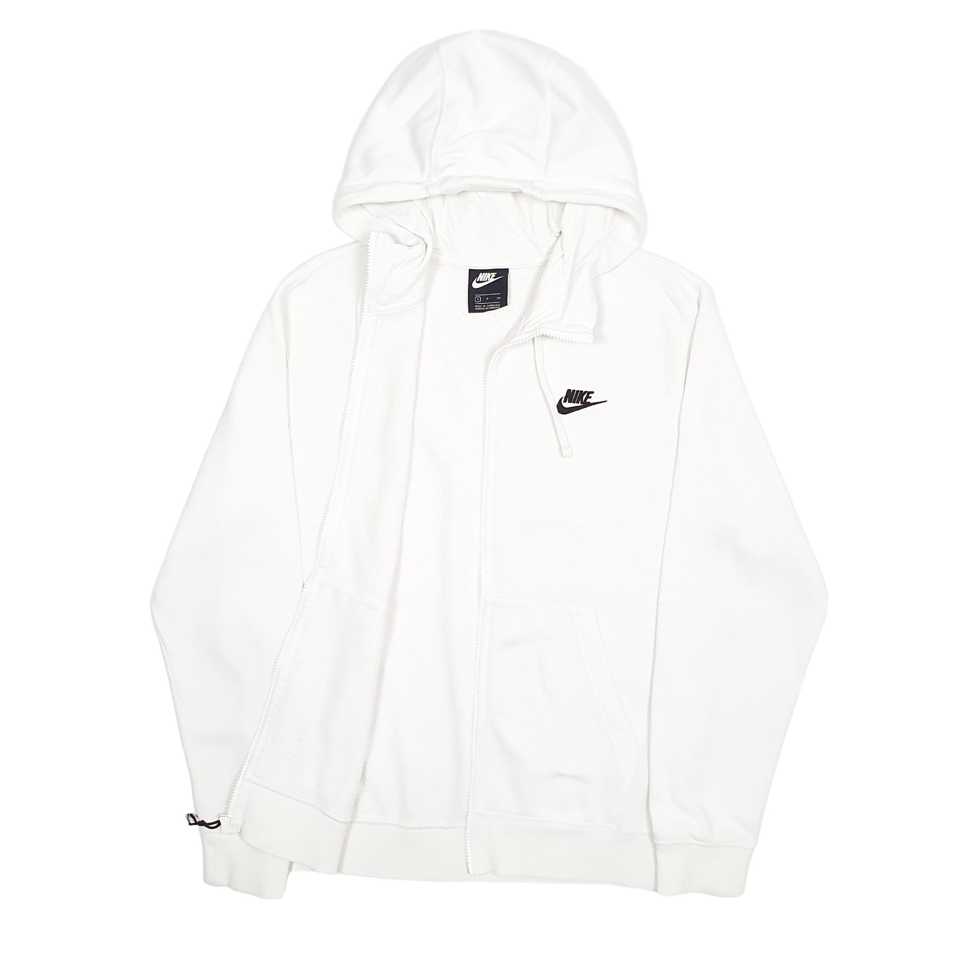 Mens White Nike Hoodie Full Zip Jumper