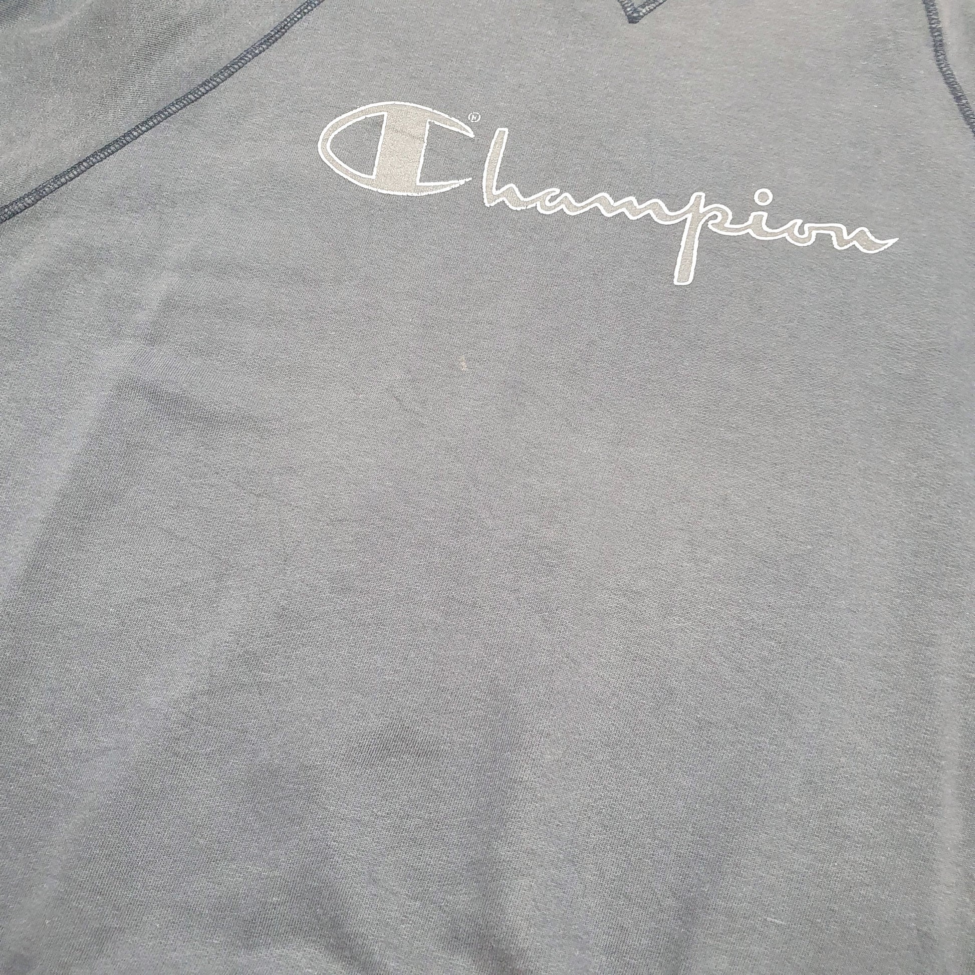 Mens Navy Champion Vintage 1980s USA Made Single V Crewneck Jumper