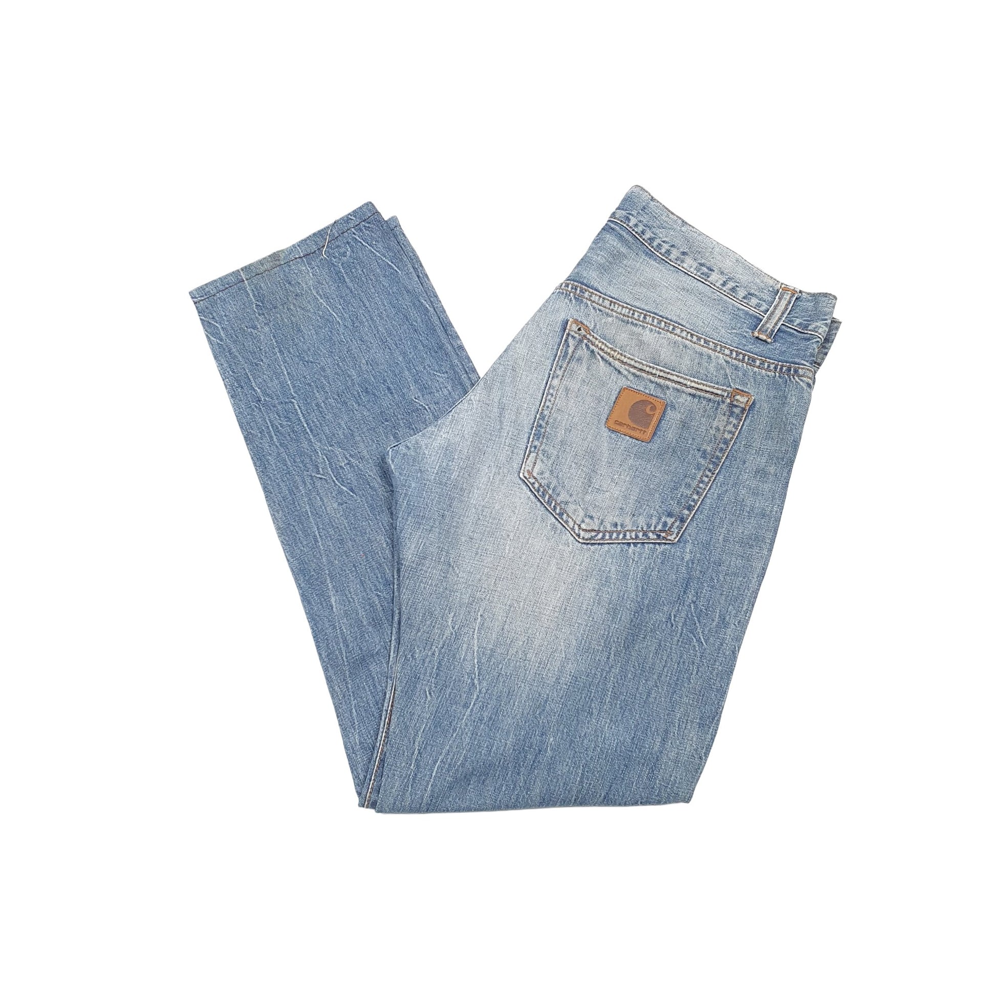 Carhartt Casual Regular Fit Tapered WIP Jeans W34 L30 Blue