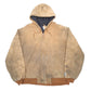 Mens Beige Carhartt Active Made In USA Duck 125th Anniversary  Coat