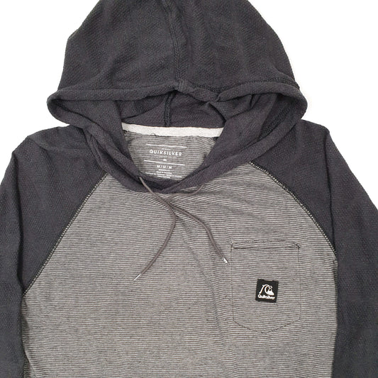 Mens Grey Quiksilver Boarding Lightweight Hoodie Jumper