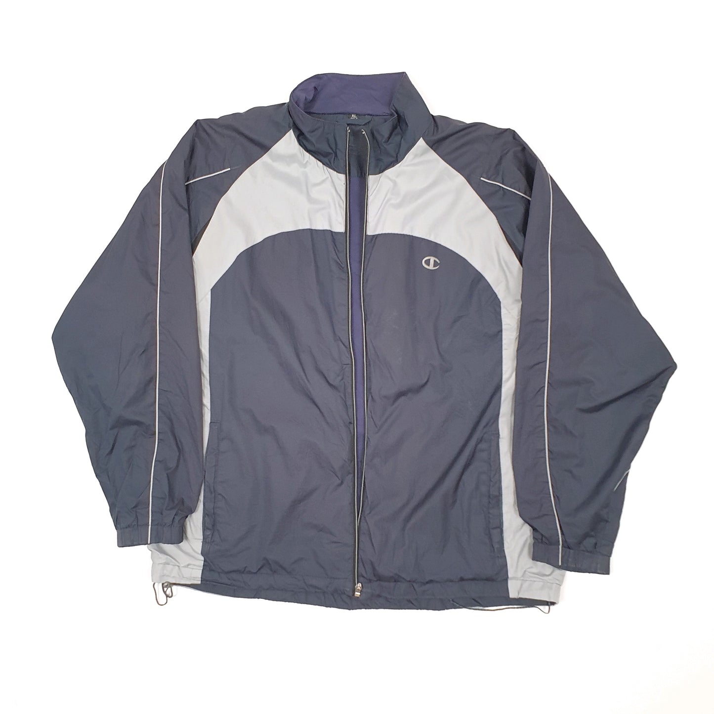 Mens Grey Champion Shell Windbreaker Coat