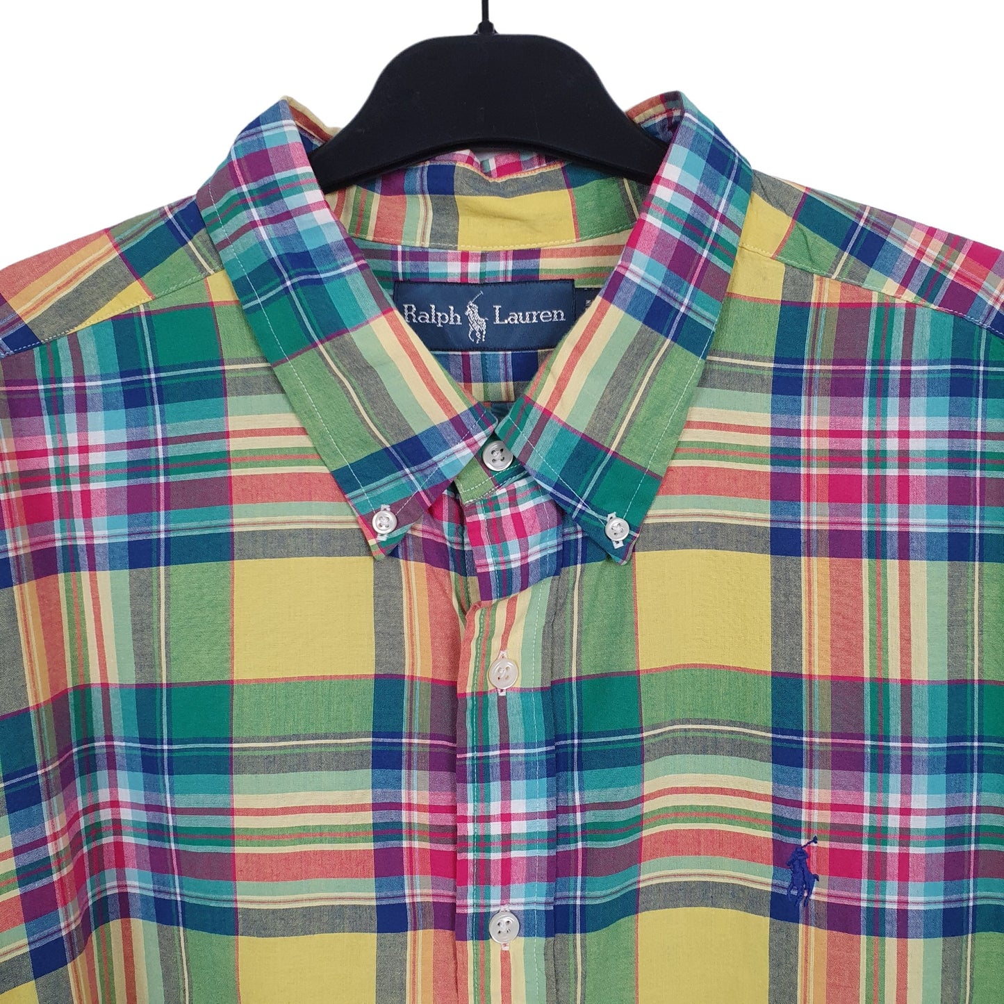 Ralph Lauren Short Sleeve Regular Fit Check Shirt Yellow