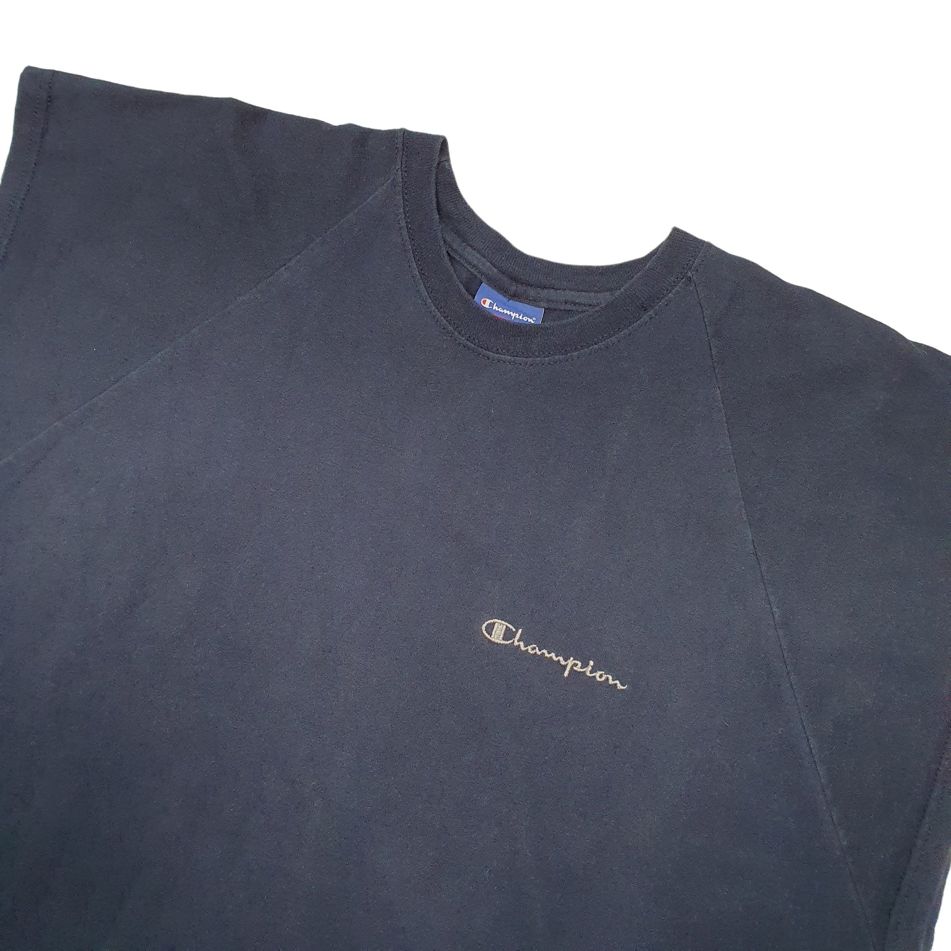 Champion Sleeveless Short Sleeve T Shirt Navy