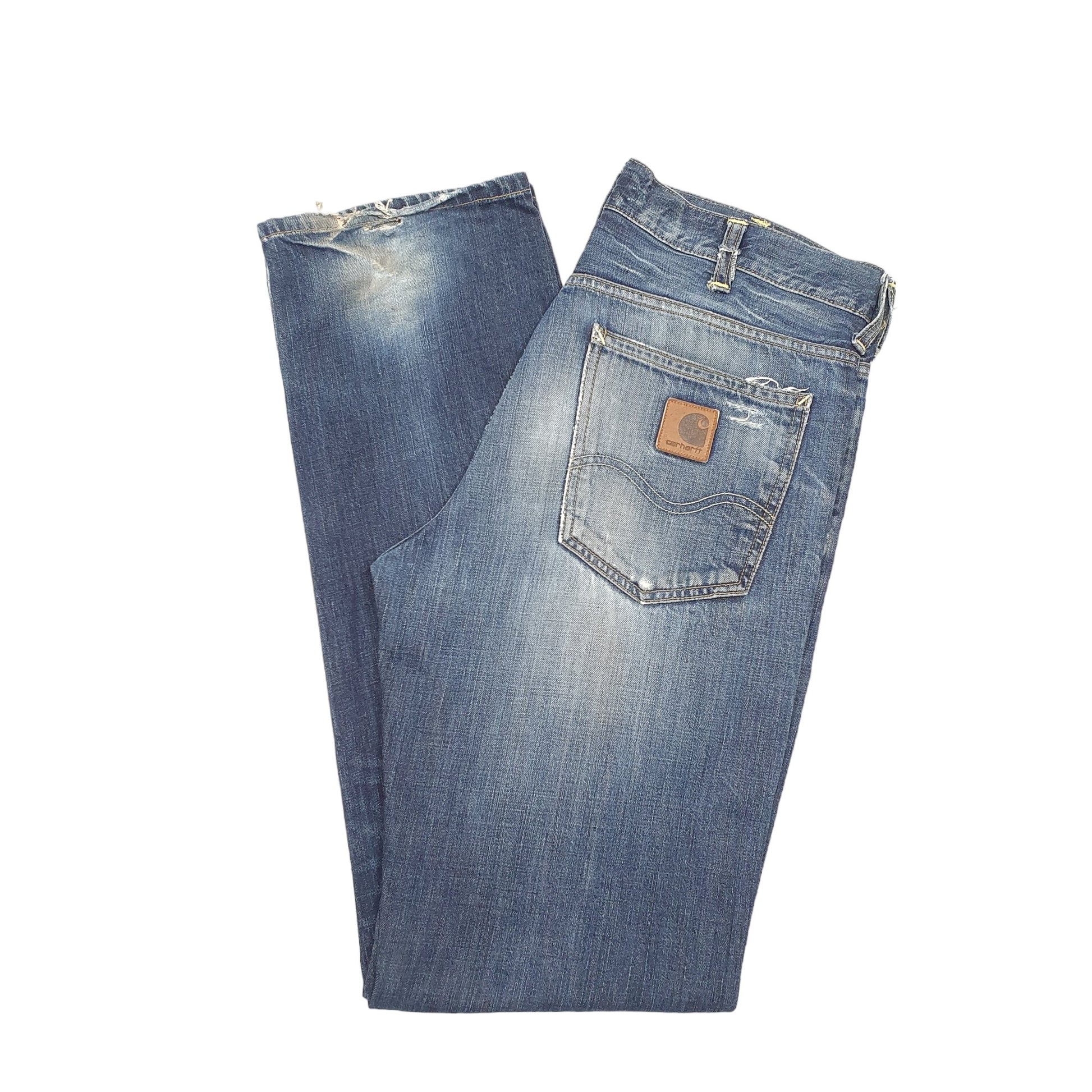 Mens Blue Carhartt Texas Relaxed Casual JeansW34 L34