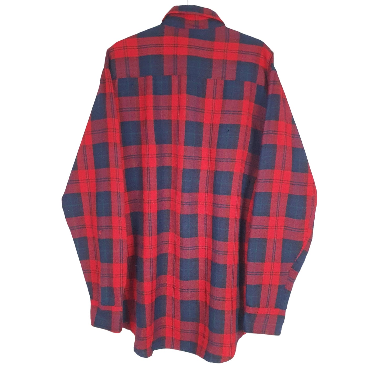 Allen Wickfield Long Sleeve Regular Fit Check Flannel Shirt Shacket Red