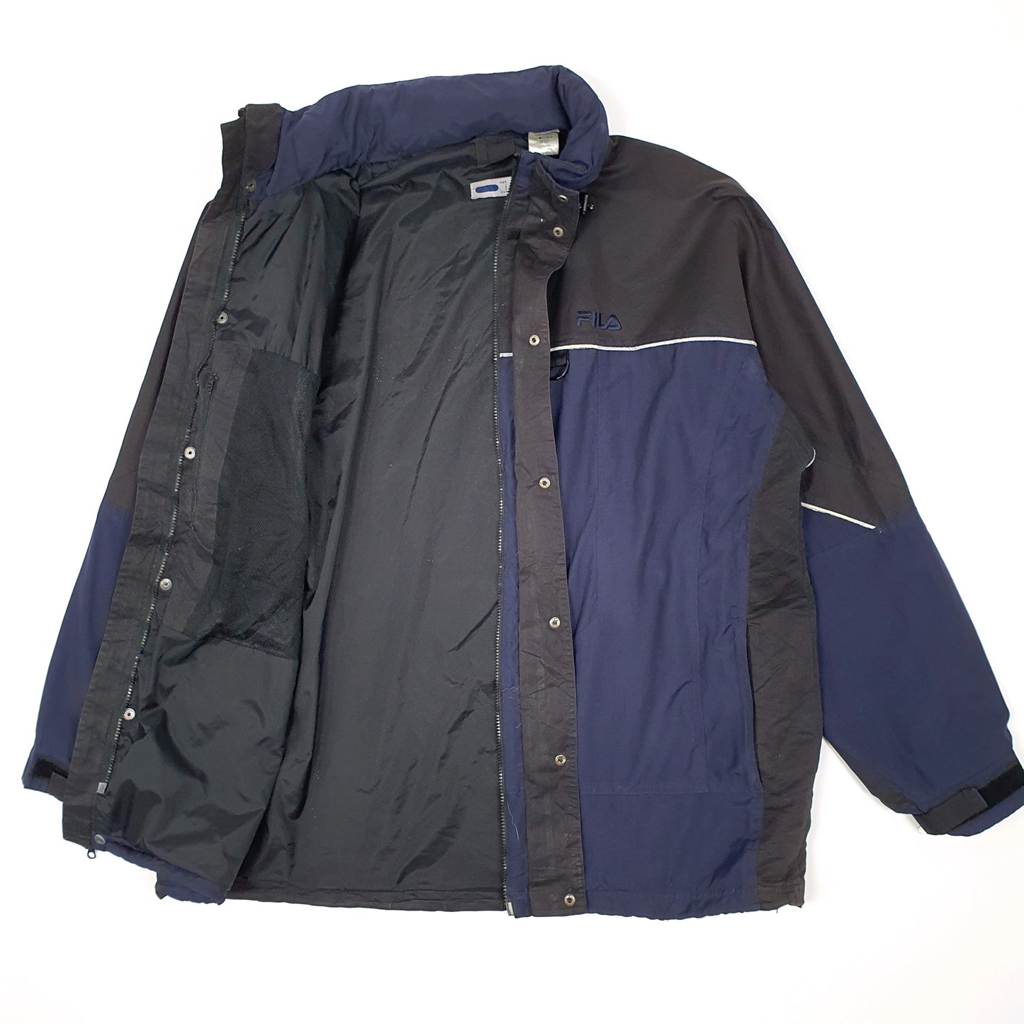 Mens Navy Fila Hooded  Coat