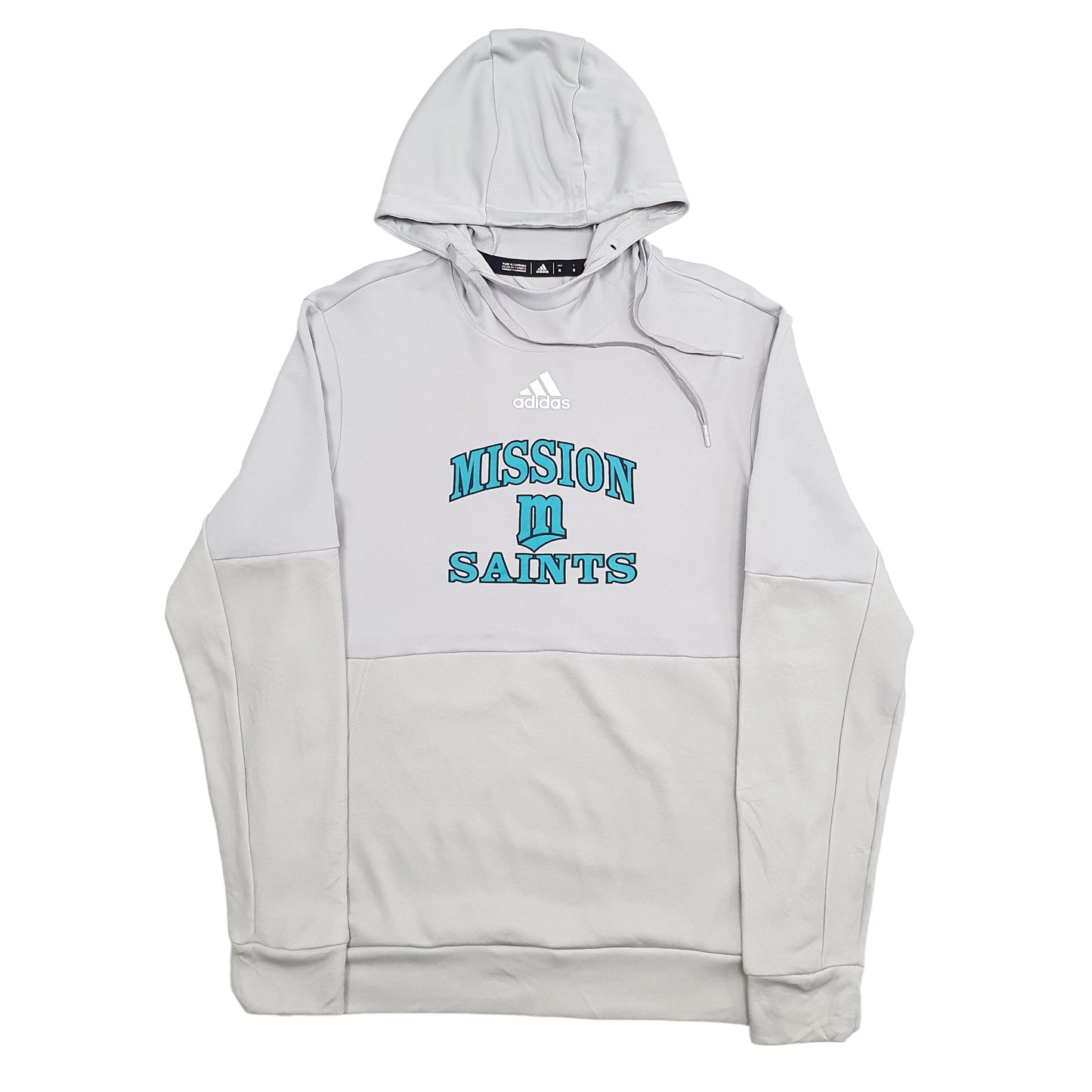 Womens Grey Adidas Mission Saints California Womens Basketball Hoodie Jumper