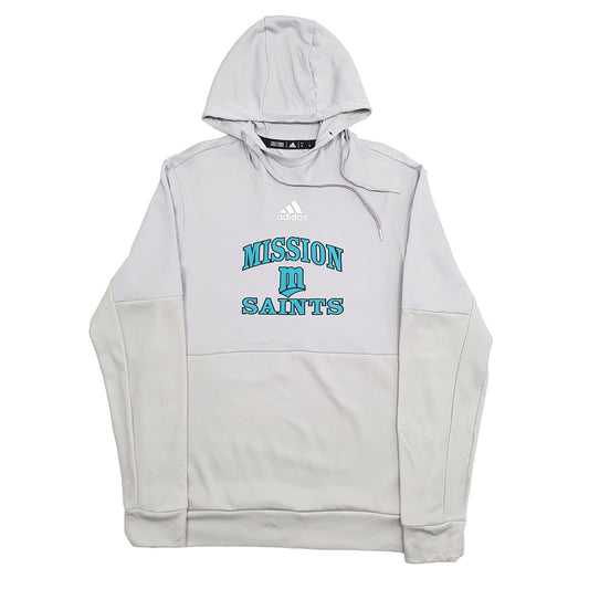 Womens Grey Adidas Mission Saints California Womens Basketball Hoodie Jumper