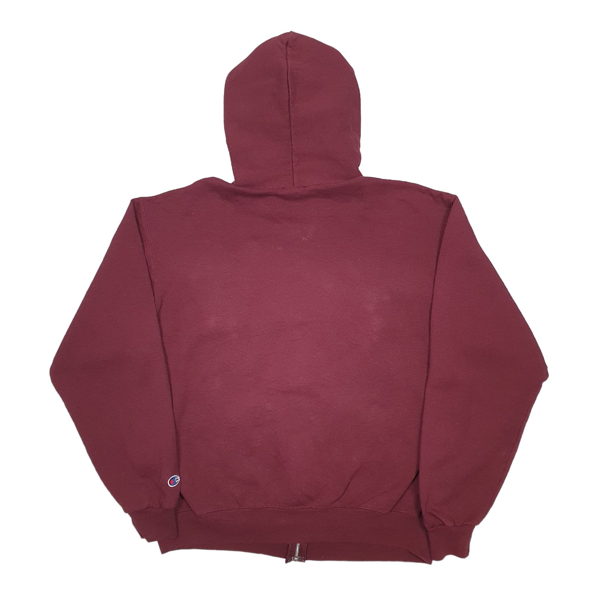 Mens Burgundy Champion UMASS A MHERST USA College Full Zip Jumper