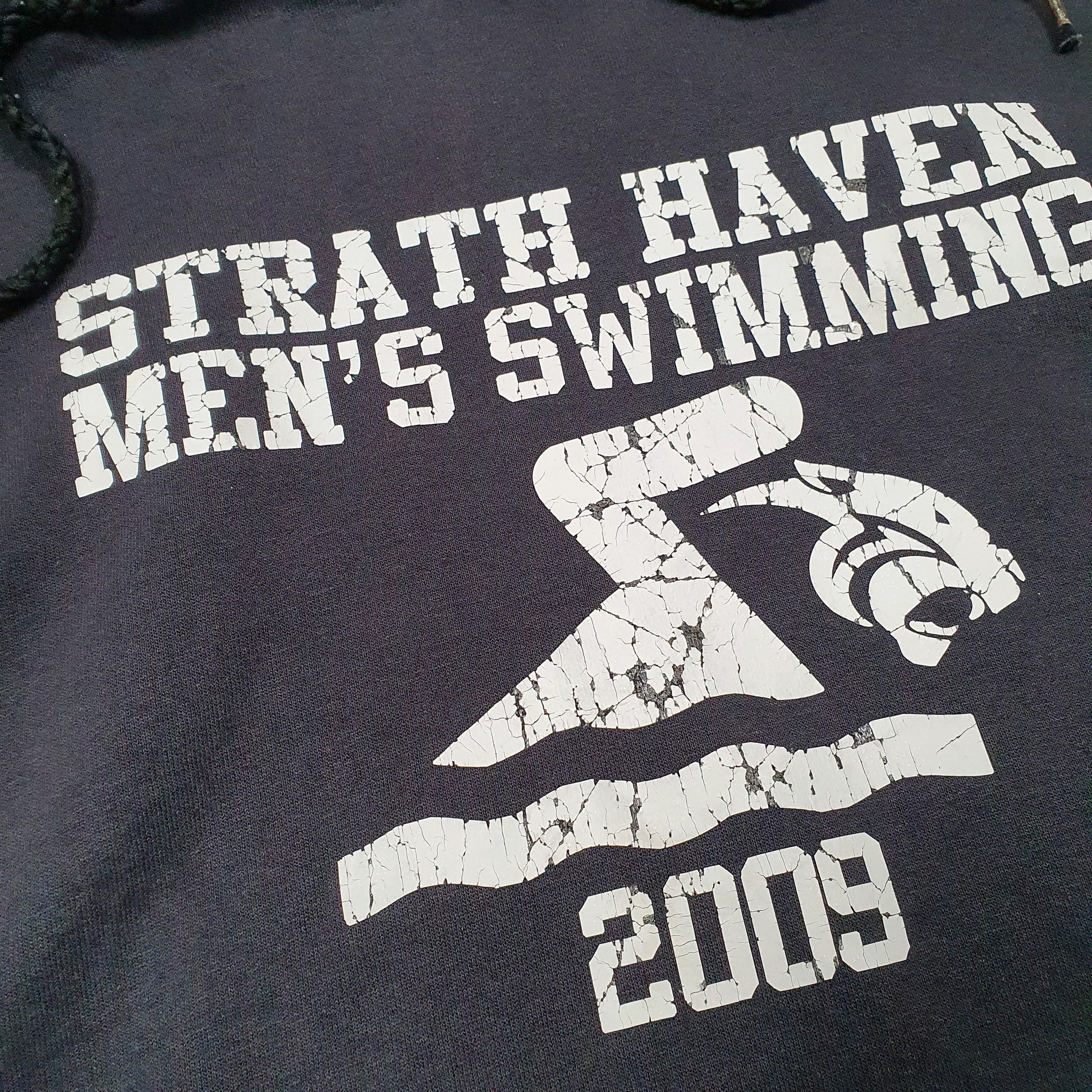 Mens Black Champion Strath Haven Swimming Team 2009 Hoodie Jumper