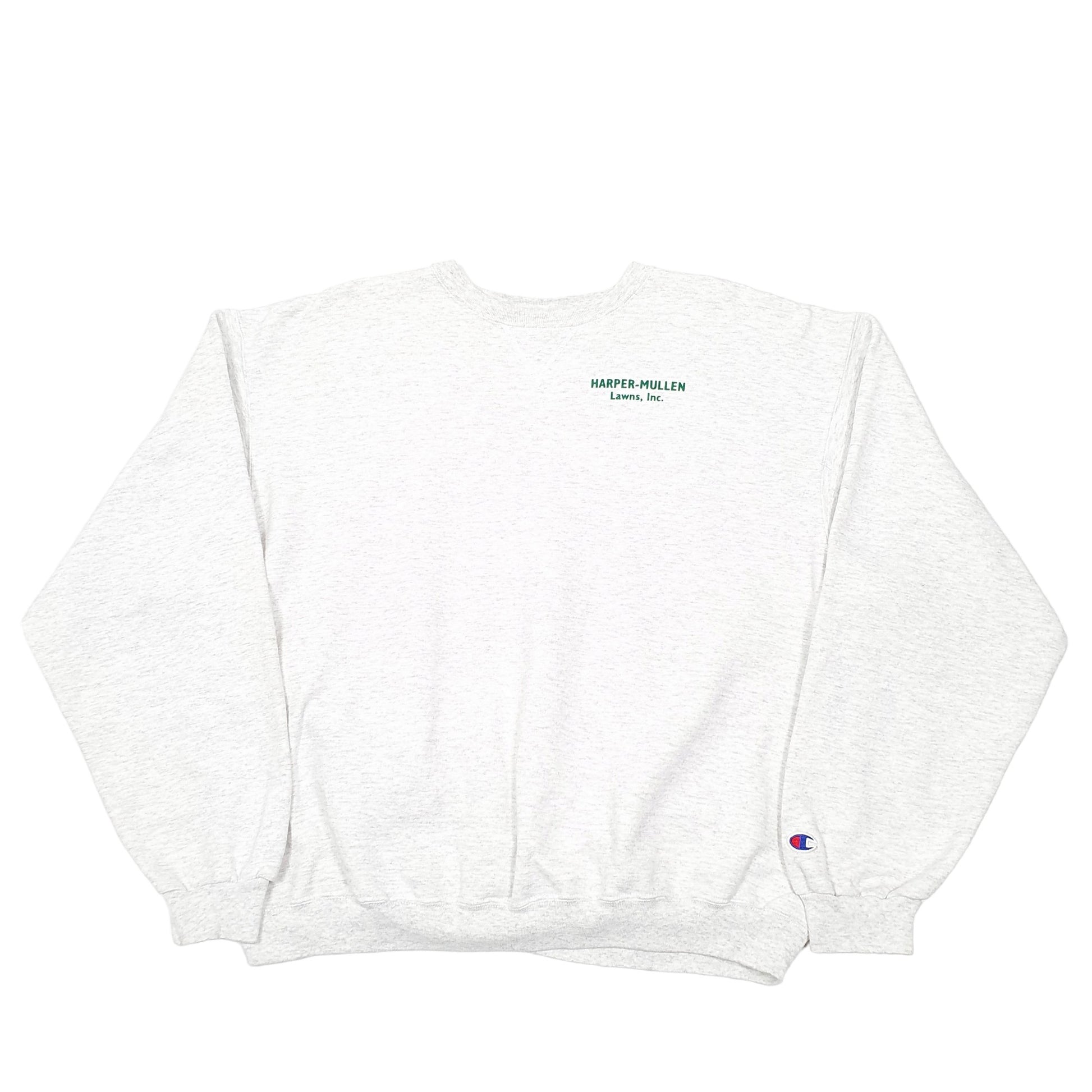 Mens Grey Champion Lawn Co Crewneck Jumper