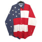 Tommy Hilfiger America Flag Pattern Long Sleeve Regular Fit Shirt Red