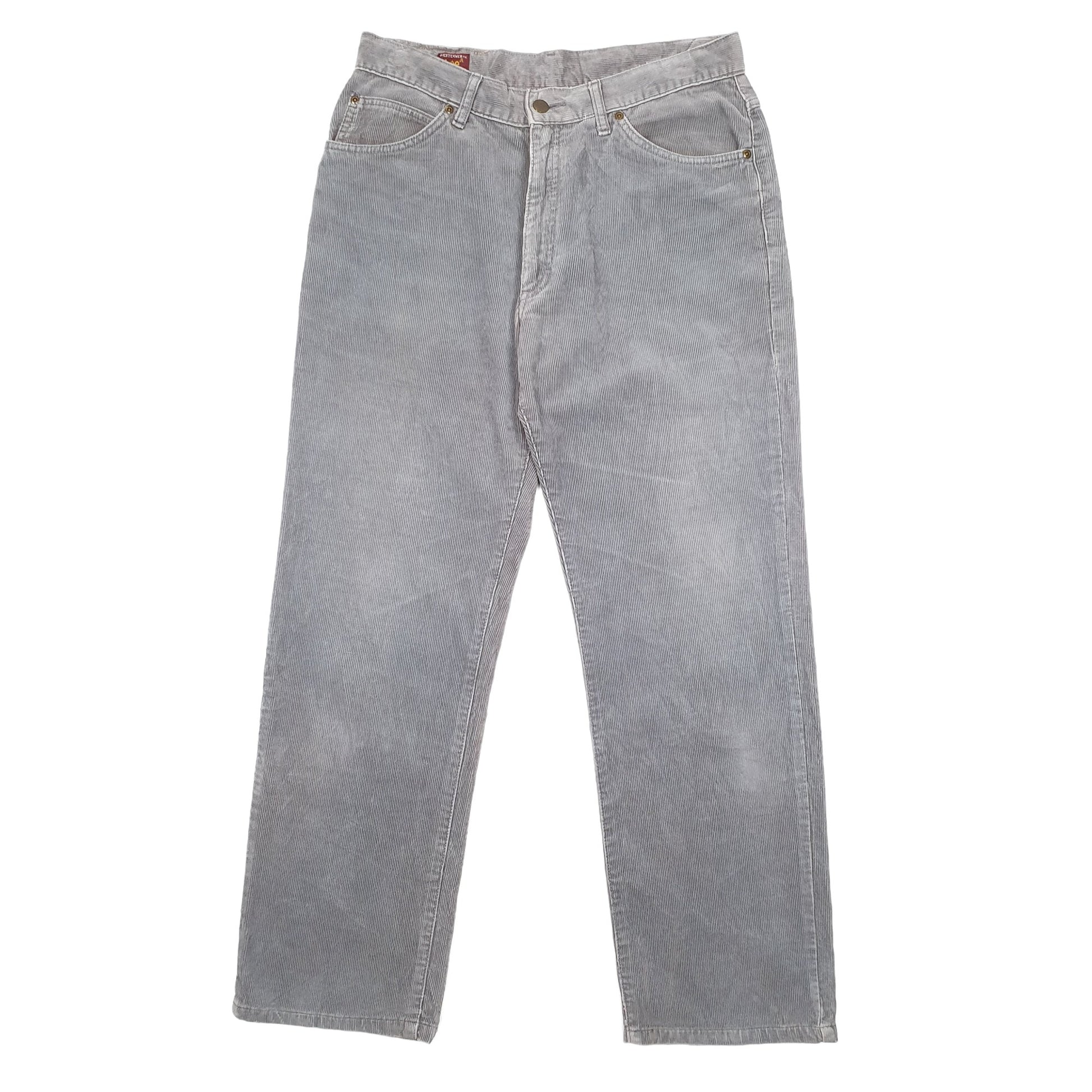Mens Grey Lee  Corduroy Trousers