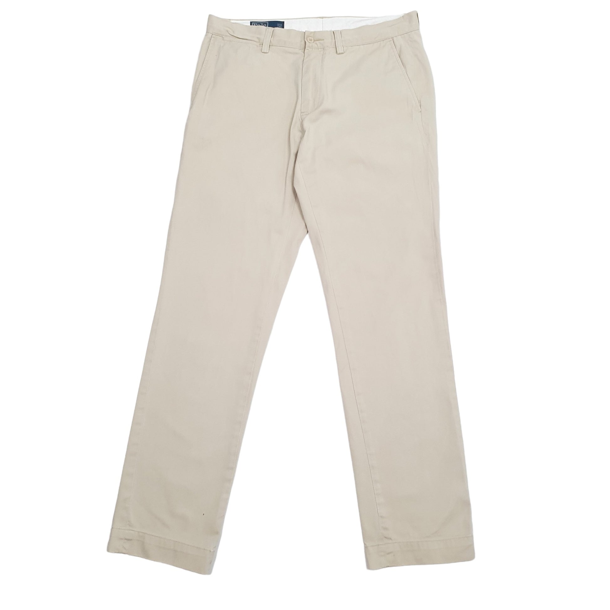 Mens Polo Ralph Lauren Beige Chino Trousers W32 L32 Beige