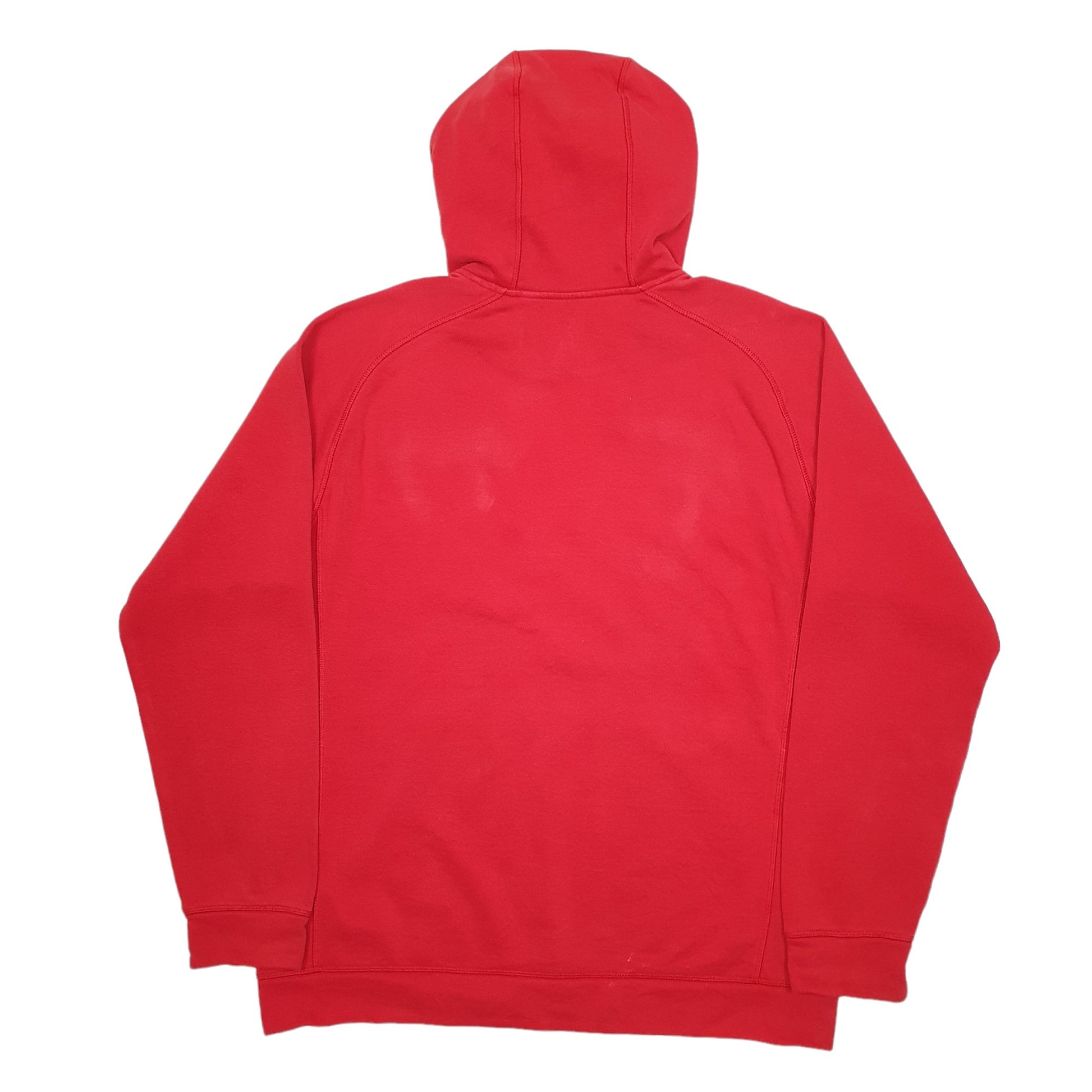 Mens Red Adidas Spellout Hoodie Jumper