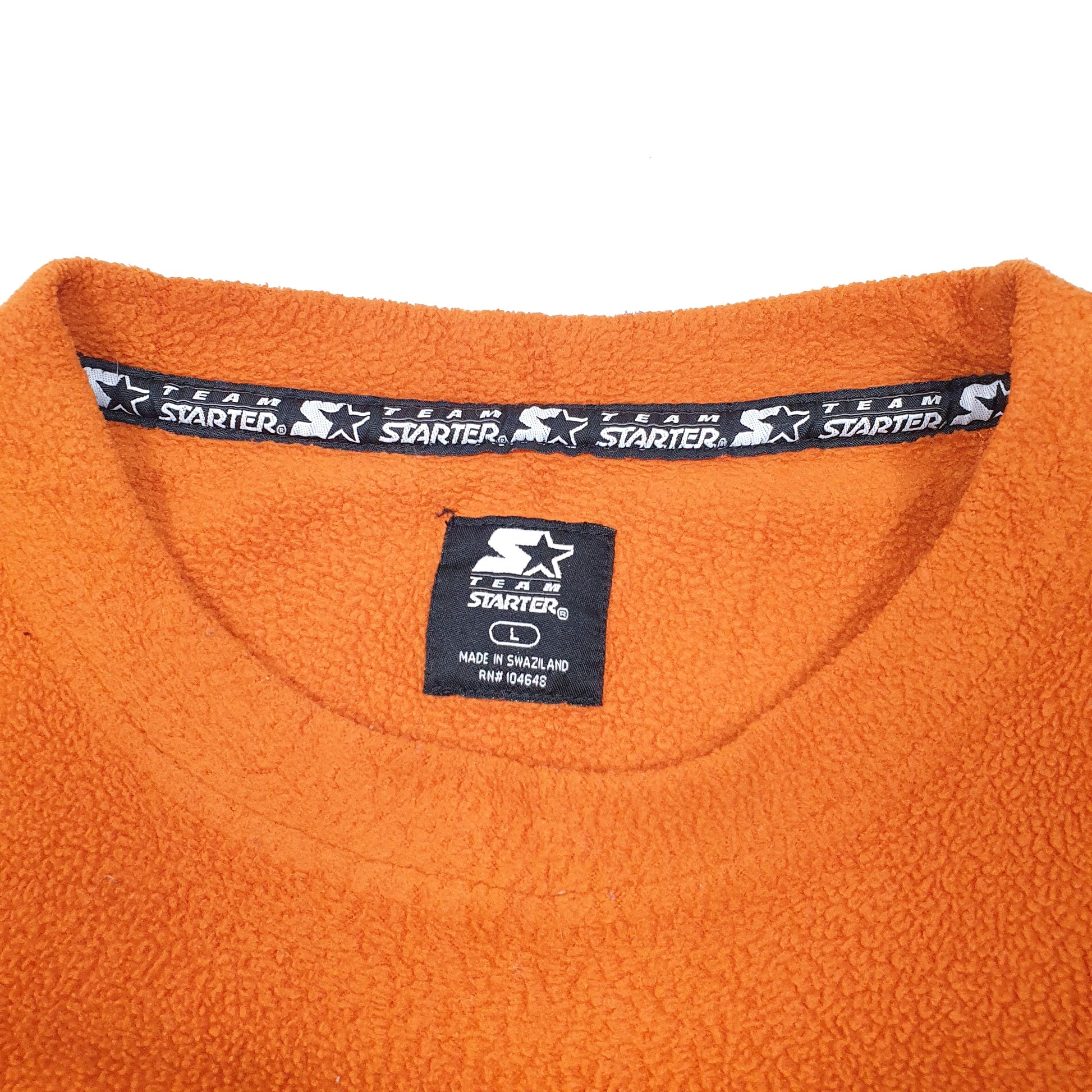 Mens Orange Starter Texas Longhorns Athletics Football Sweater Crewneck Jumper