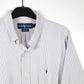 Polo Ralph Lauren Long Sleeve Blaire Fit Striped Shirt Purple