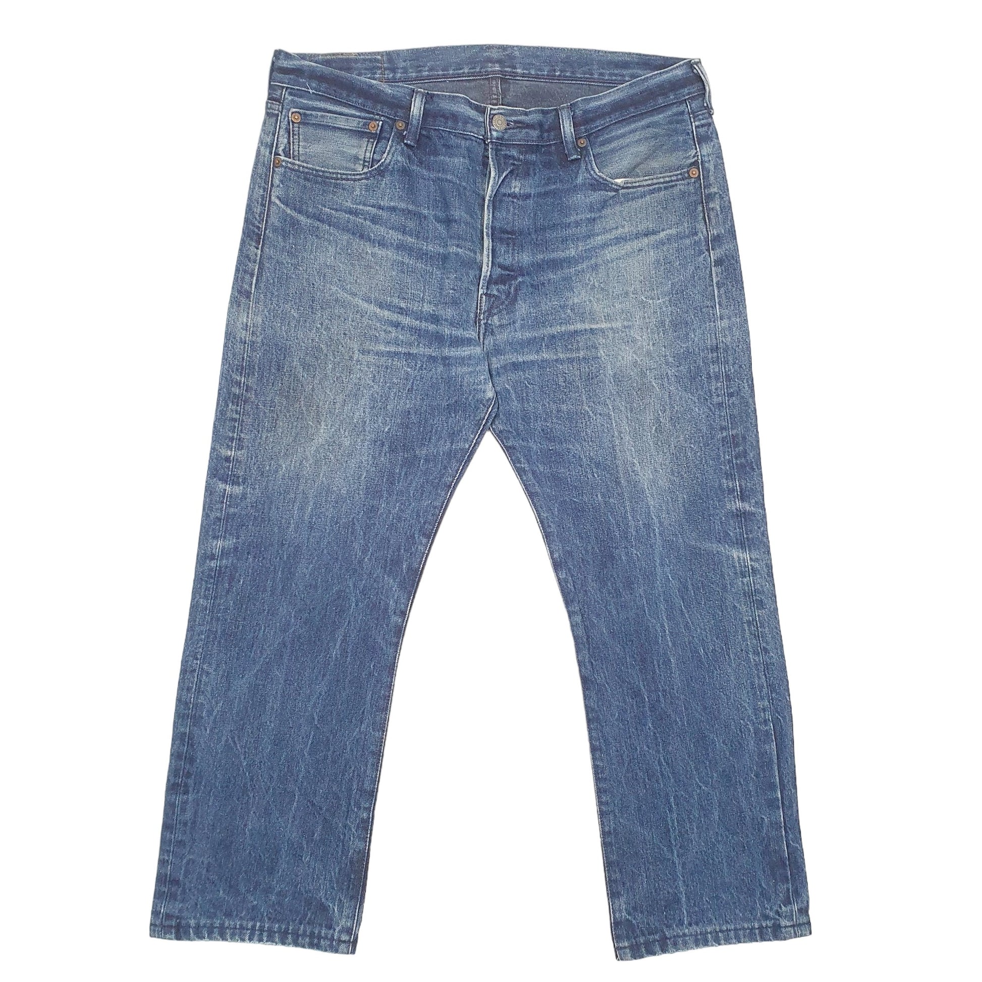 Mens Levis 501 Regular Fit Blue Jeans W38 L28 – Bundl Clothing
