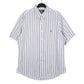 Ralph Lauren Short Sleeve Custom Fit Pinstripe Shirt Blue