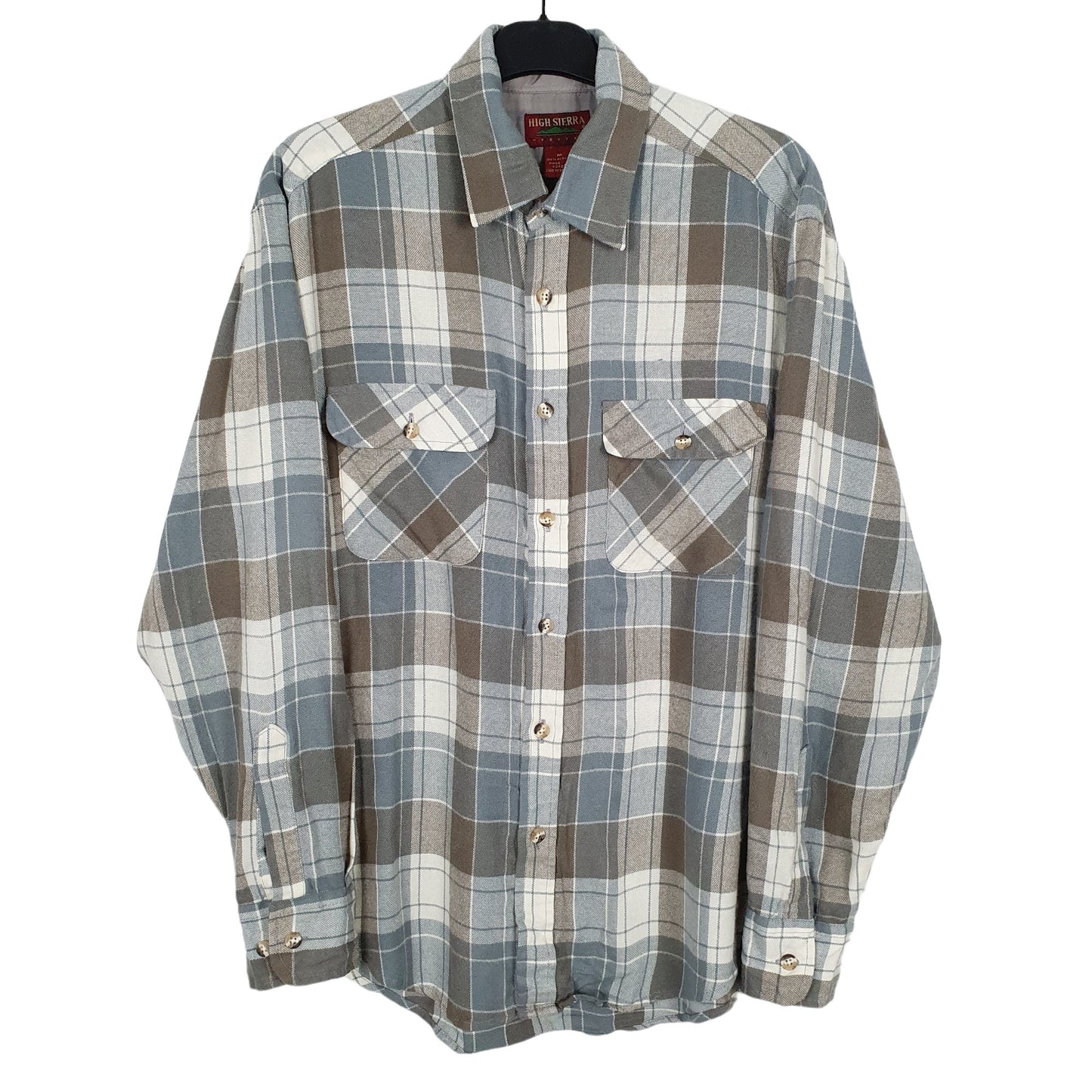 High Sierra Flannel Shacket Long Sleeve Regular Fit Check Shirt Blue