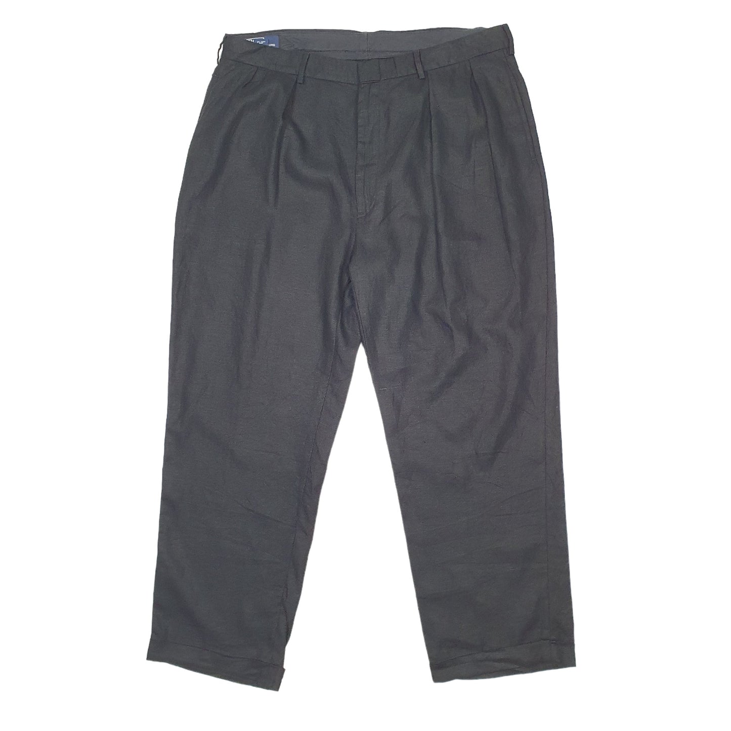 Mens Black Polo Ralph Lauren Linen Chino Trousers