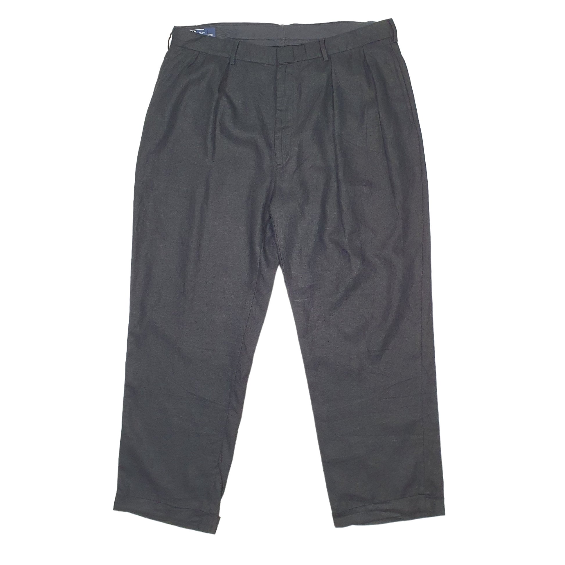 Mens Black Polo Ralph Lauren Linen Chino Trousers