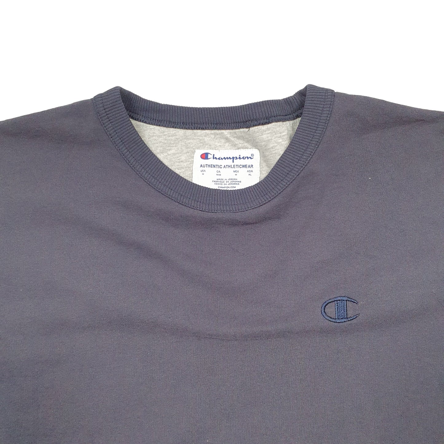 Mens Blue Champion  Crewneck Jumper