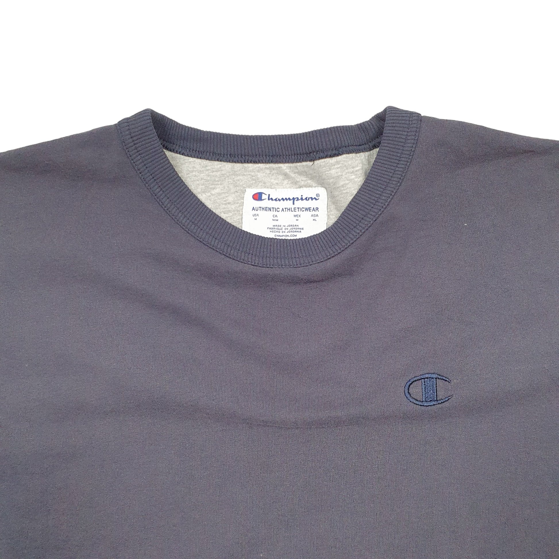 Mens Blue Champion  Crewneck Jumper