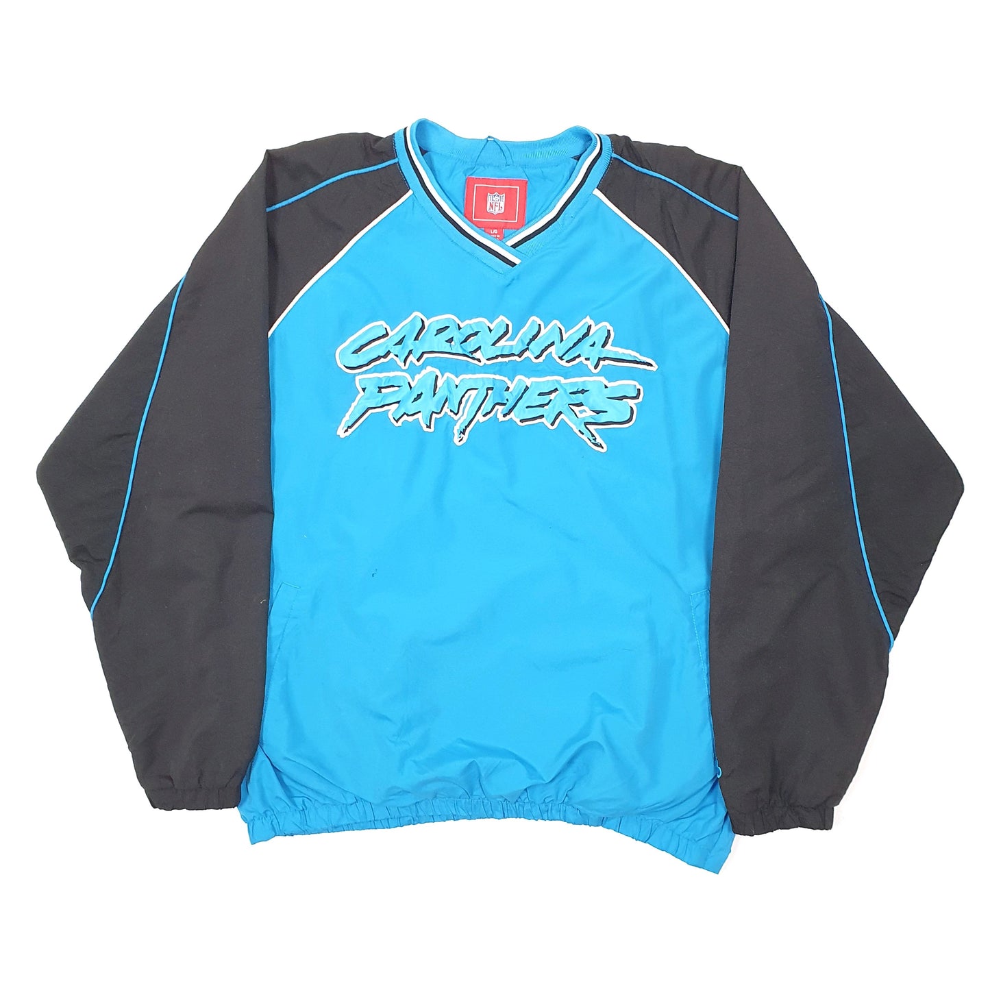 Mens Blue NFL Carolina Panthers USA Football Windbreaker Jacket Crewneck Jumper