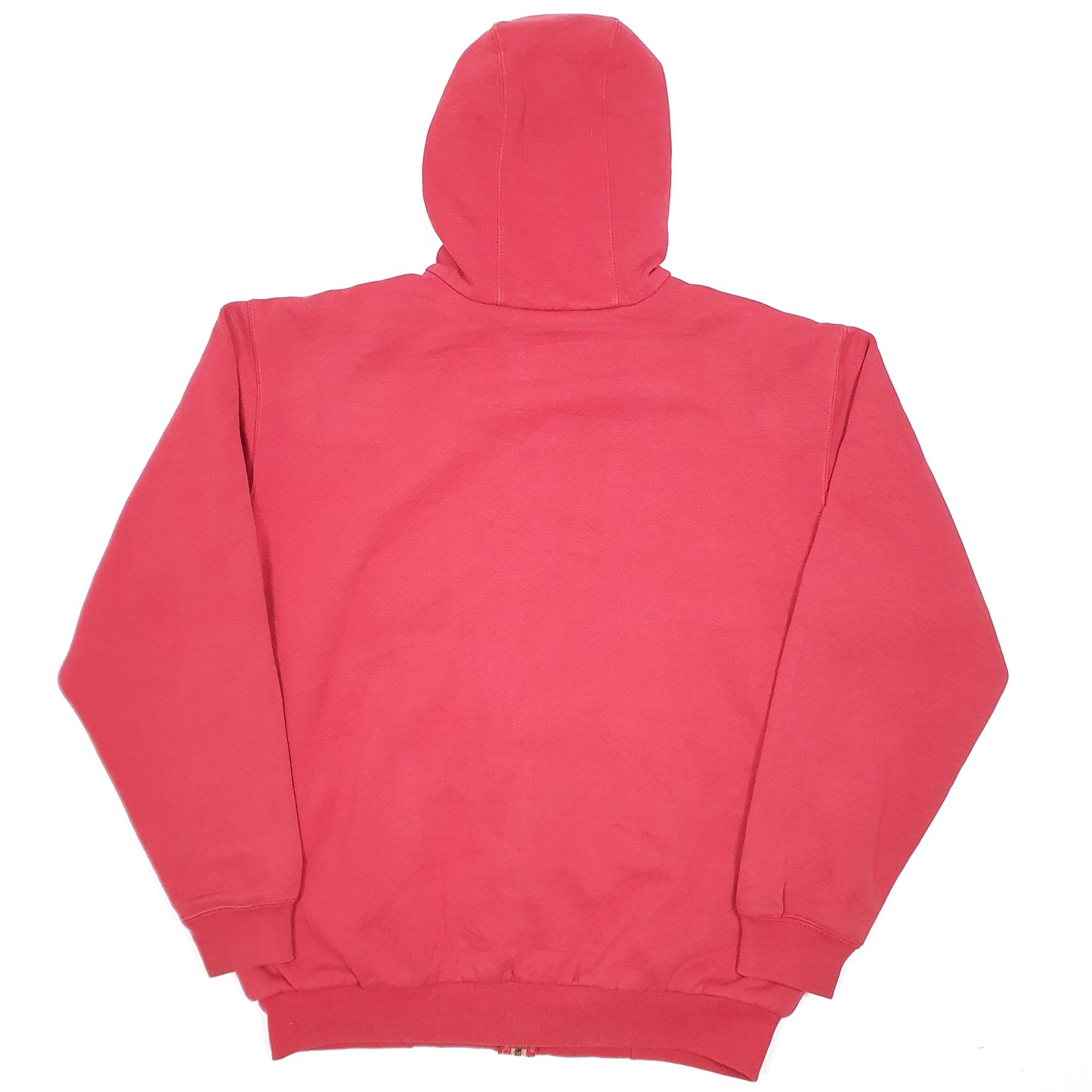 Mens Red Carhartt Hoodie Thermal Lined Full Zip Jumper