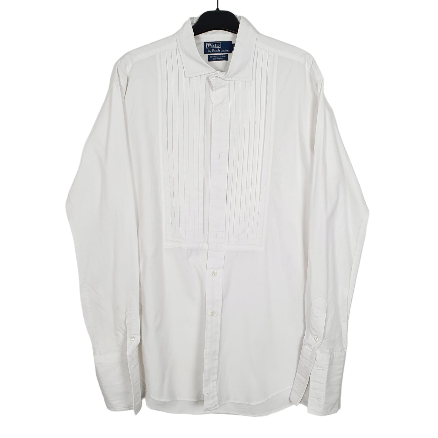 Ralph Lauren Long Sleeve Custom Fit Ruffled Shirt White