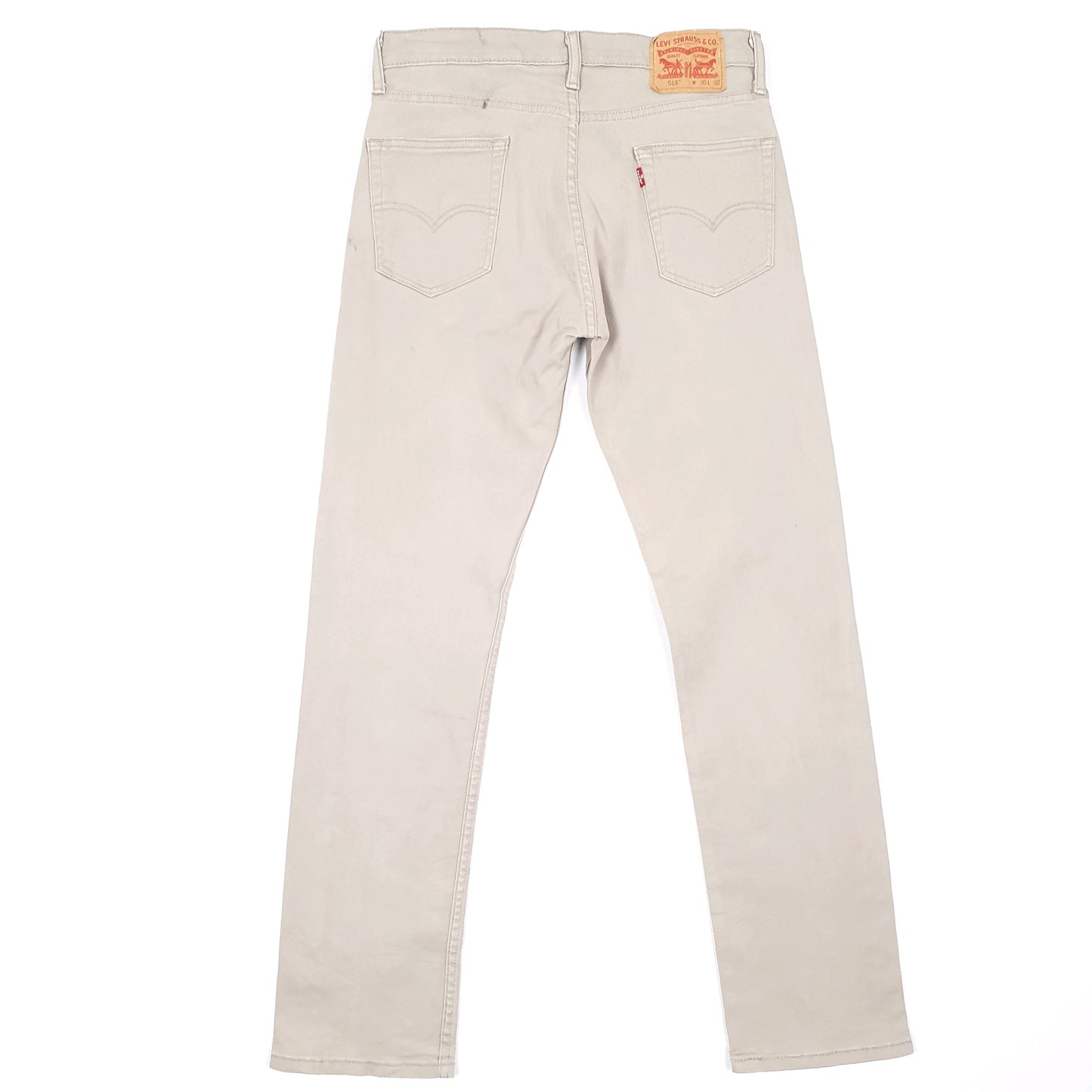 Levis 513 Slim Fit Jeans W30 L31 Beige