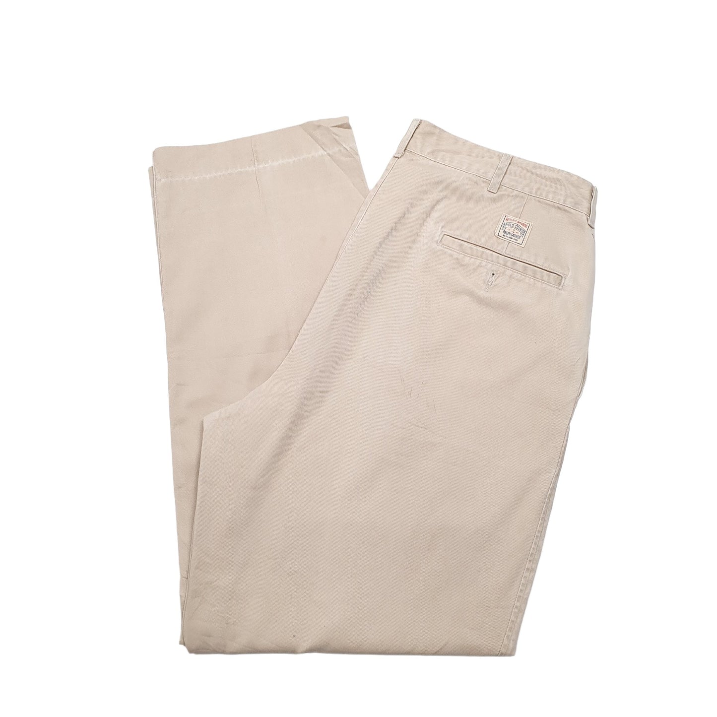 Mens Polo Ralph Lauren Beige Chino Trousers W34 L30 Beige