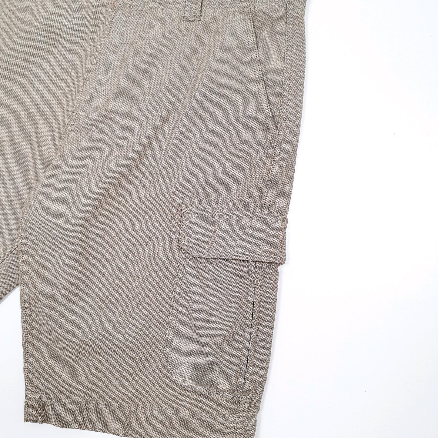 BC Clothing Herringbone Grey Cargo Workwear Shorts W32