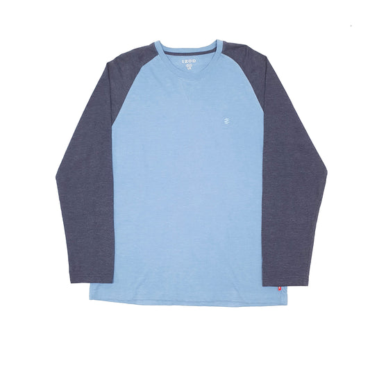 Izod Long Sleeve T Shirt Blue