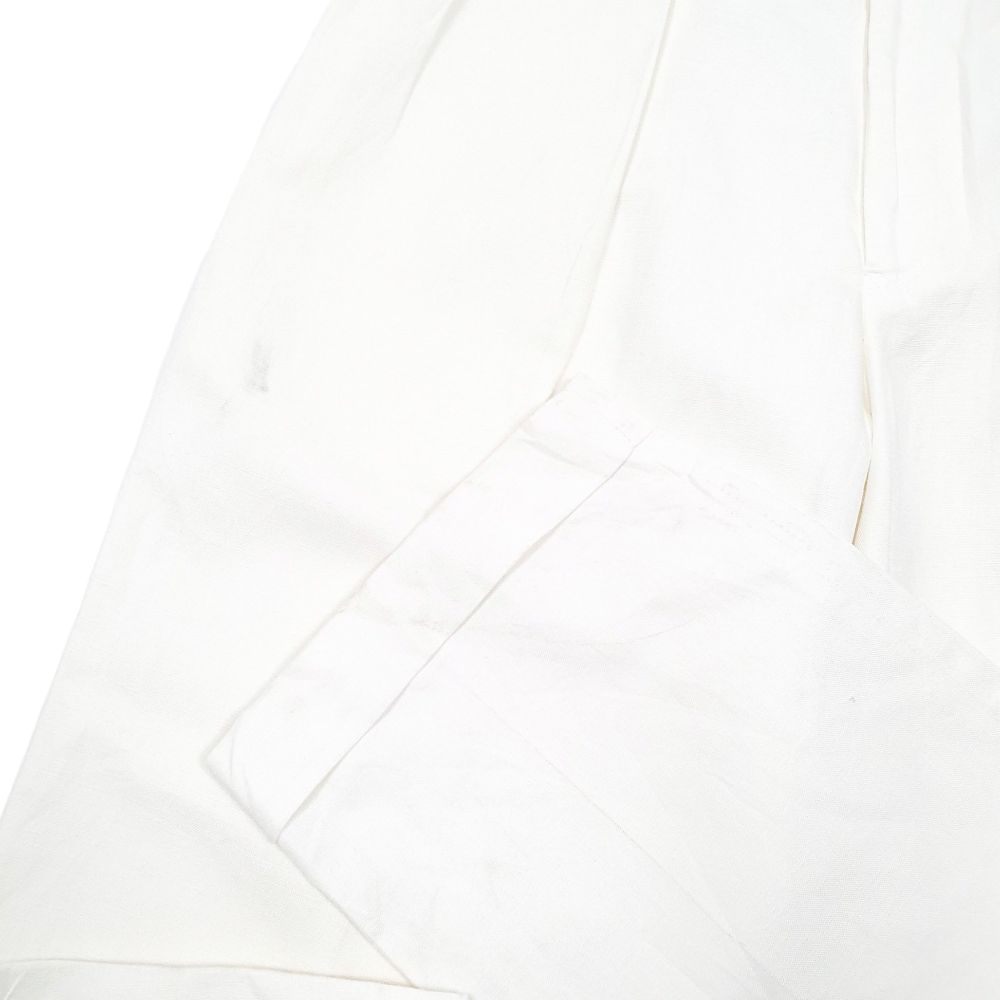 Mens Cream Polo Ralph Lauren Double Pleated Linen Blend Chino Trousers