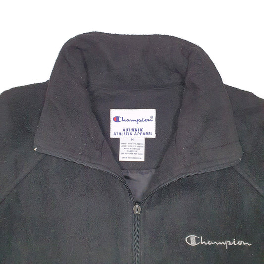 Mens Black Champion  Full Zip Jumper