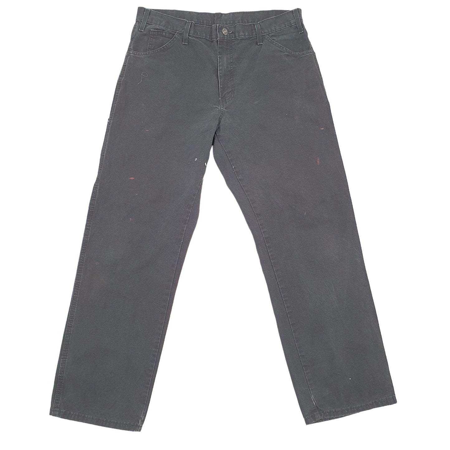 Mens Dickies Black Carpenter Trousers W36 L31 Black