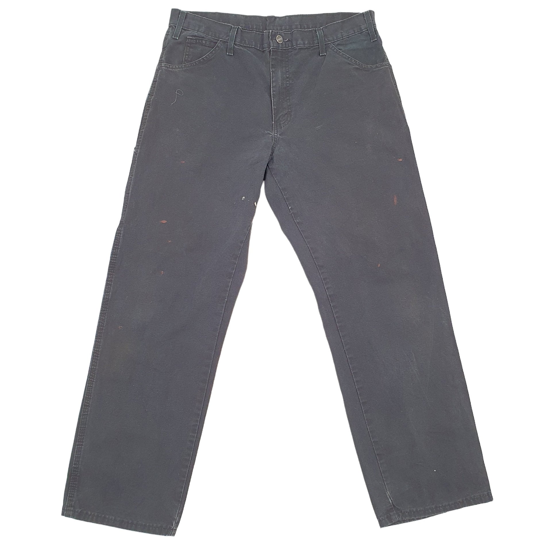 Mens Dickies Black Carpenter Trousers W36 L31 Black