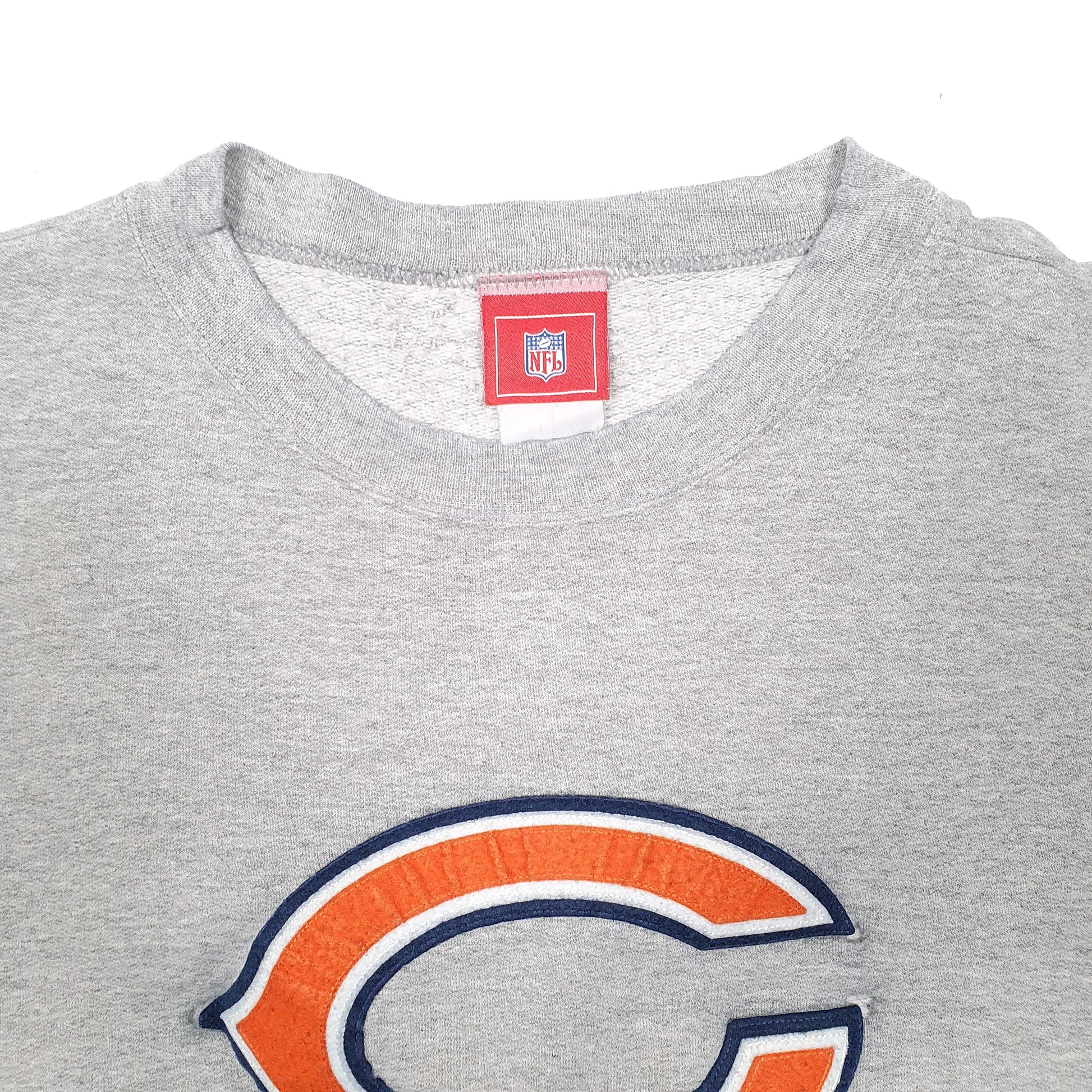 Mens Grey NFL Chicago Bears American Football Crewneck Jumper