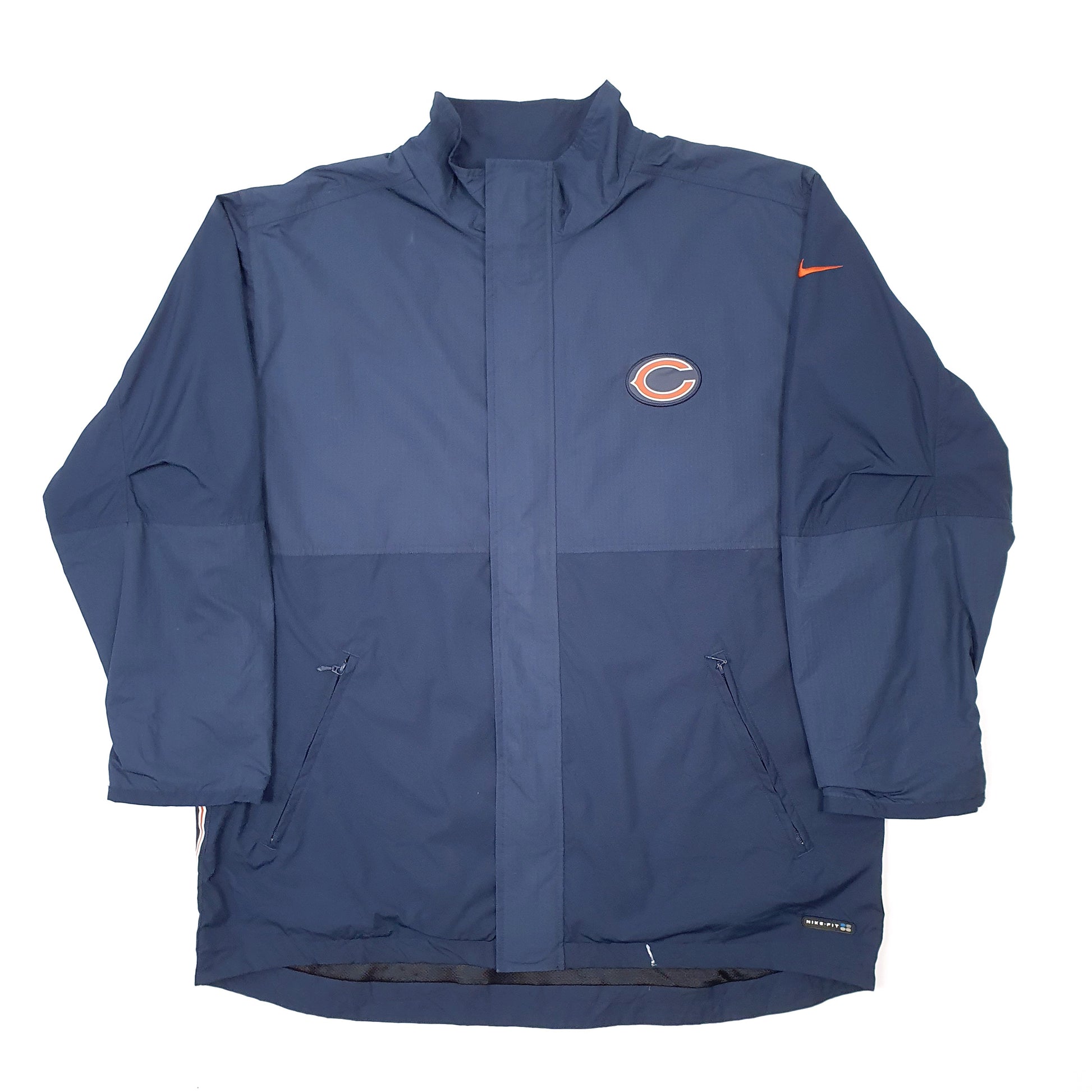 Mens Navy Nike NFL Pro Line Team Chicago Bears Vintage 1990s Made in USA Jacket Coat