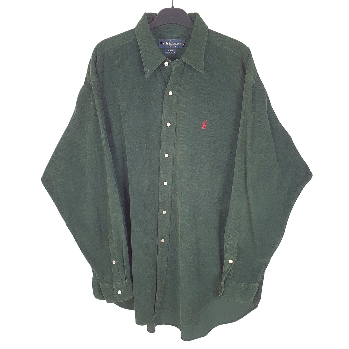 Ralph Lauren Corduroy Long Sleeve Blaire Fit Shirt Green