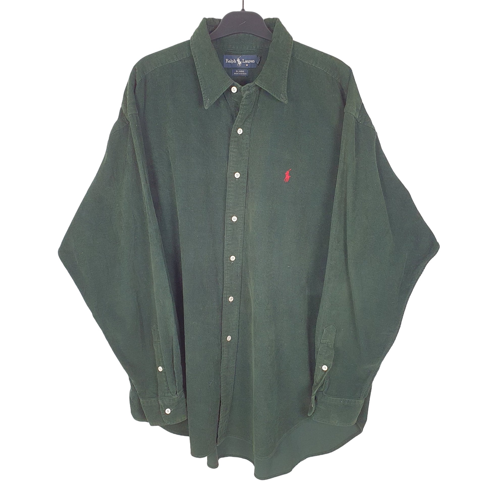 Ralph Lauren Corduroy Long Sleeve Blaire Fit Shirt Green