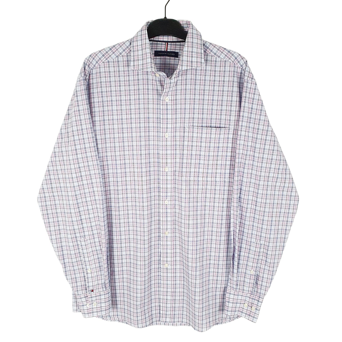 Tommy Hilfiger Long Sleeve Regular Fit Check Shirt Blue