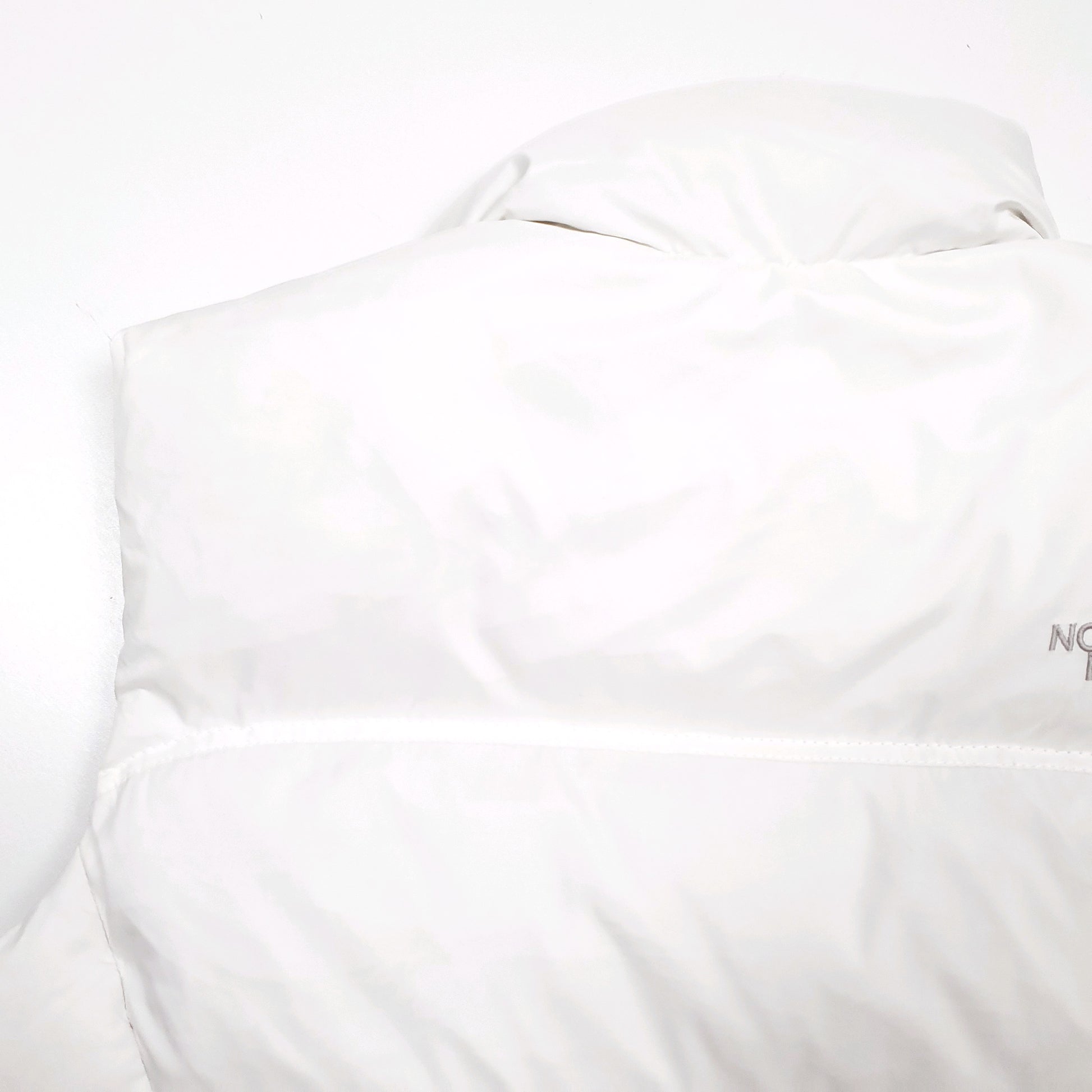 Womens White The North Face Gilet Vest Puffer Jacket Coat