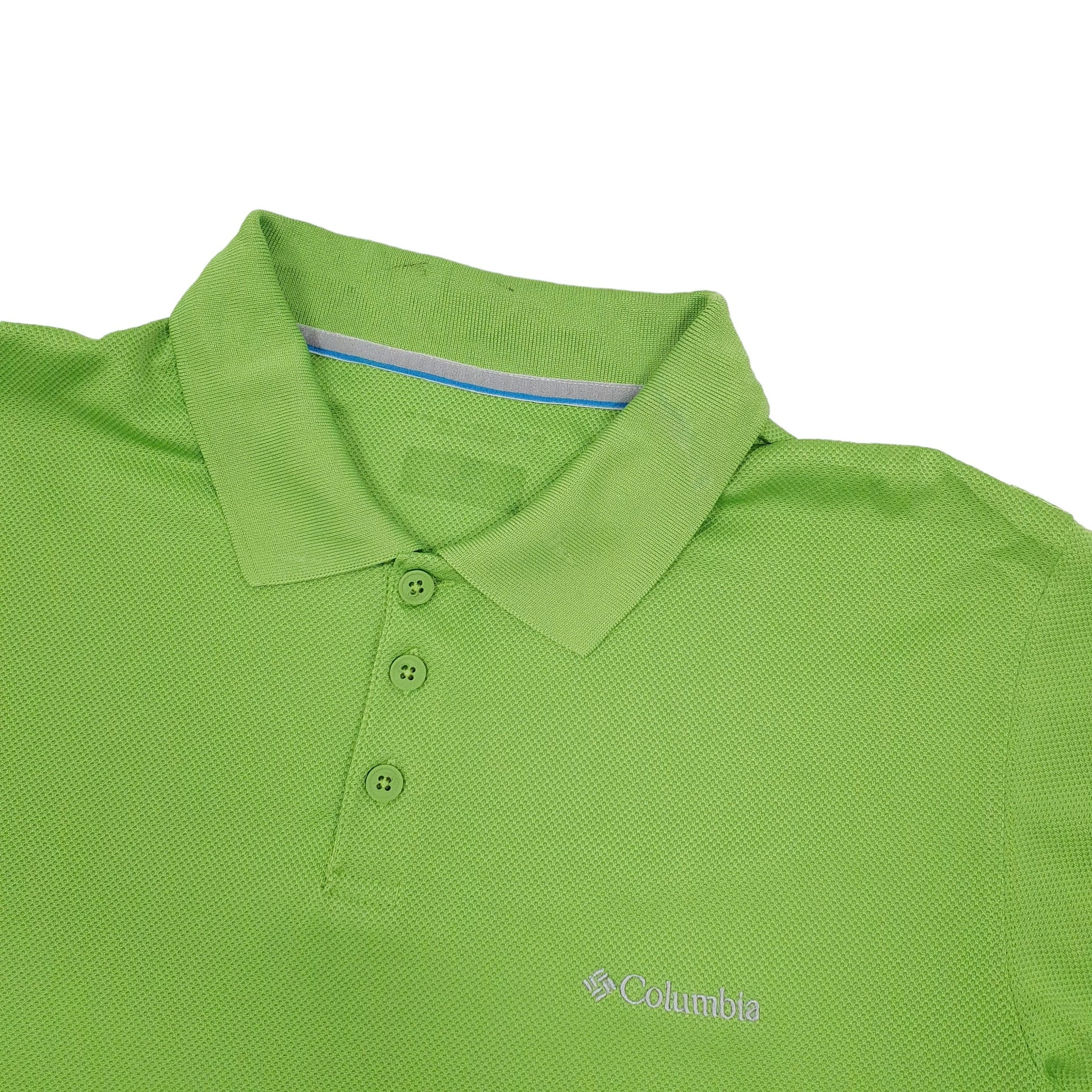 Columbia Sportswear Active Sport Short Sleeve Polyester Polo Shirt Green