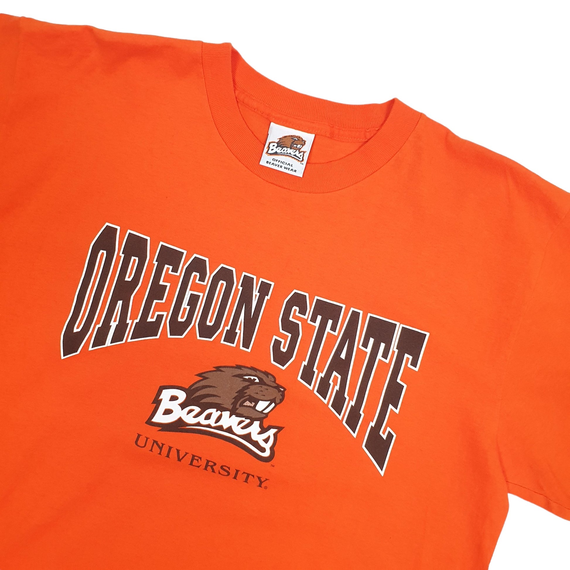Beavers Oregan State Made in USA Short Sleeve T Shirt Orange