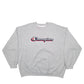 Mens Grey Champion Spellout Crewneck Jumper