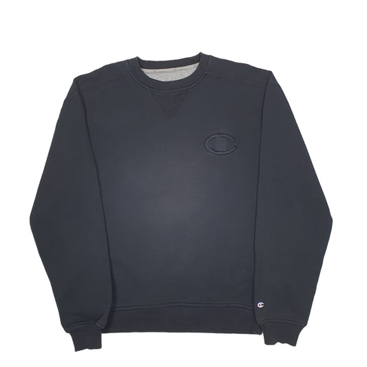 Mens Black Champion  Crewneck Jumper